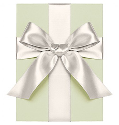 Double Face Satin Ribbon, Ivory, Waste Not Paper